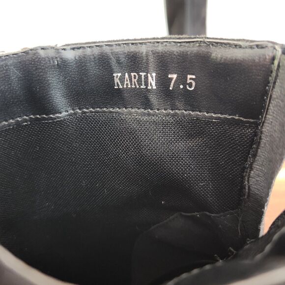 Lulus Karin Natural Snake Two Tone High Heel Ankle Booties Faux Leather 7.5 - Picture 7 of 8